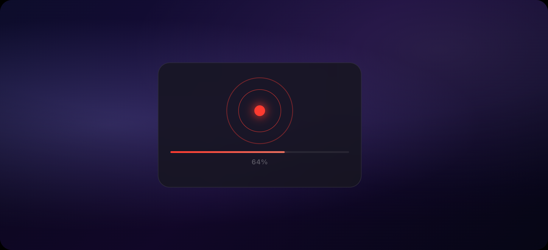 Rendering progress screen